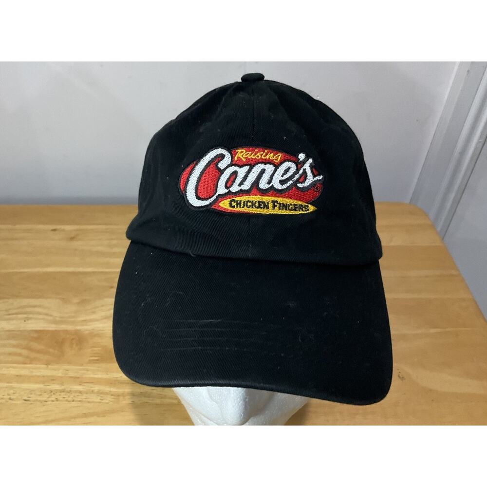 Raising Canes Chicken Fingers Embroidered Slate Black Hat Uniform Employee Cap